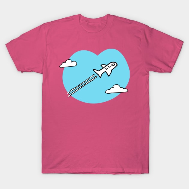 Flying plane T-Shirt by Guernat